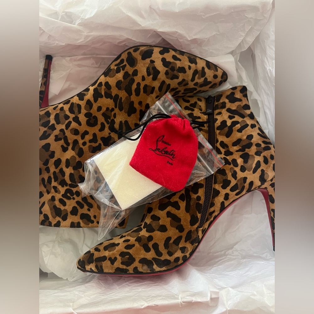 Christian Louboutin Leopard Booties Size 40.5